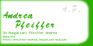 andrea pfeiffer business card